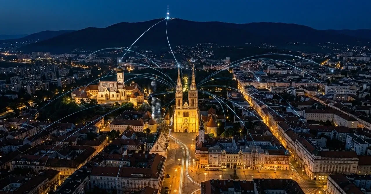 Zagreb povezan Pelcomovom infrastrukturom — završni kadar filma